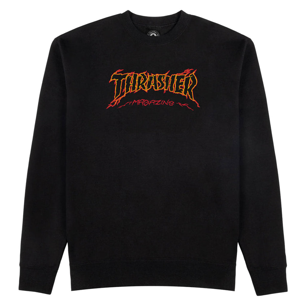 Thrasher Cracked By Exteenager Sweatshirt - Black