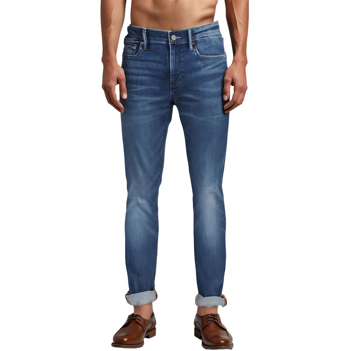 Lucky Brand Mens 411 Athletic Fit Stretch Tapered Leg Jeans