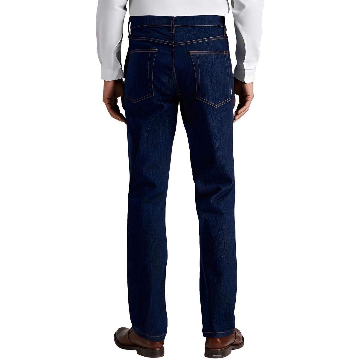 Alfani Mens David Rinse Pocket Denim Straight Leg Jeans