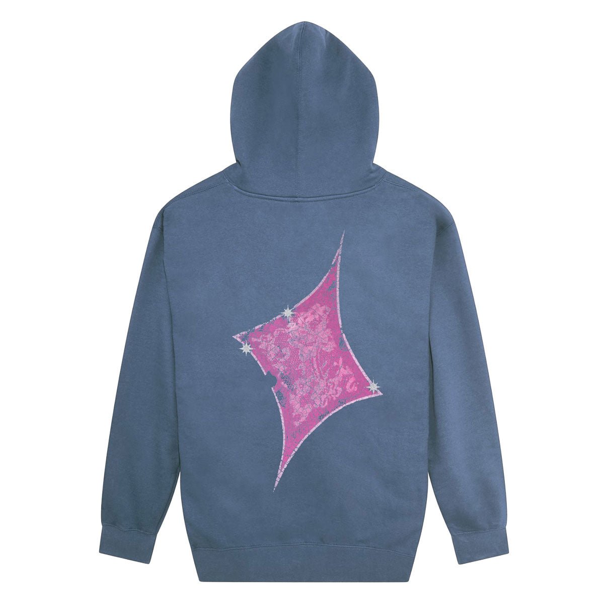 Passport Glint Zip Up Hoodie - Washed Out Blue