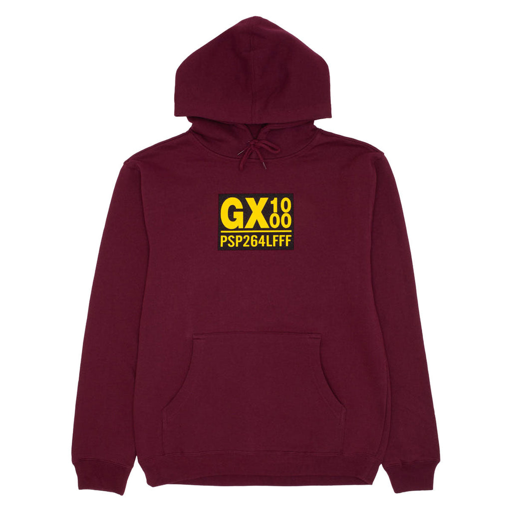 GX1000 PSP Hoodie - Burgundy/Yellow Font