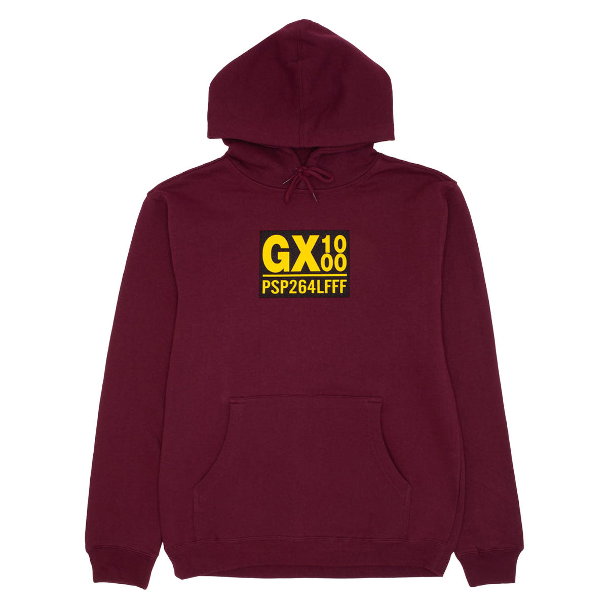 GX1000 OG Logo Hoodie - Burgundy/Yellow Font