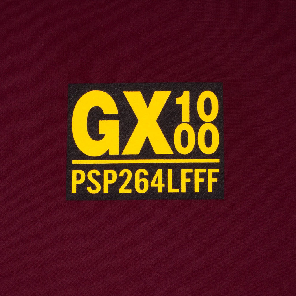 GX1000 OG Logo Hoodie - Burgundy/Yellow Font